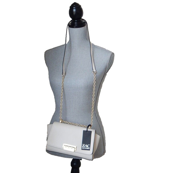 ZAC ZAC POSEN EARTHA Mini Chain Crossbody Ivory NS Handbag Authentic NWT $325 - Picture 2 of 14